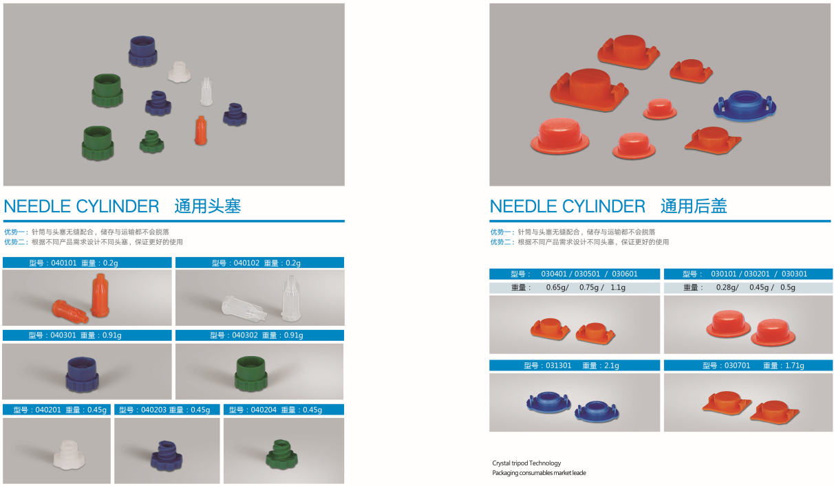 點(diǎn)膠針筒頭塞、后蓋規(guī)格表
